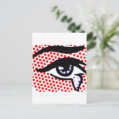 Pop Art Eye Briefkaart (Staand voorkant)