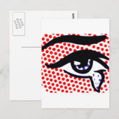 Pop Art Eye Briefkaart (Voorkant / Achterkant)
