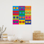 Pop Art Eyeglasses Poster (Keuken)