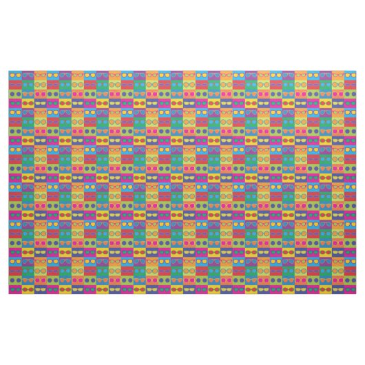 Pop Art Eyeglasses Stof (Yard (91,4 cm))