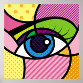 POP ART Eyes Illustration.art,pop,eye,graphics des Poster (Voorkant)