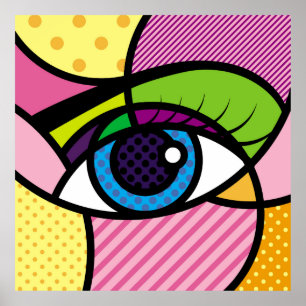 POP ART Eyes Illustration.art,pop,eye,graphics des Poster