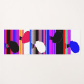 Pop Art Faces – Neon Yoga Mat (Voorkant (horizontaal))