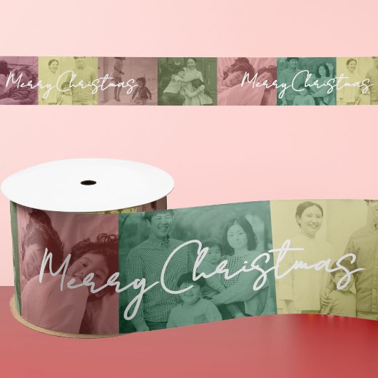 Pop Art Familie Kerstfoto Collage lint