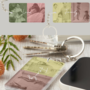 Pop Art Family Fotocollage Sleutelhanger