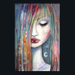 Pop Art Fantasy Woman Asleep Poster<br><div class="desc">"Asleep" © Molly Harrison 2012 www.mollyharrisonart.com From my original watercolor and acrylic painting.</div>