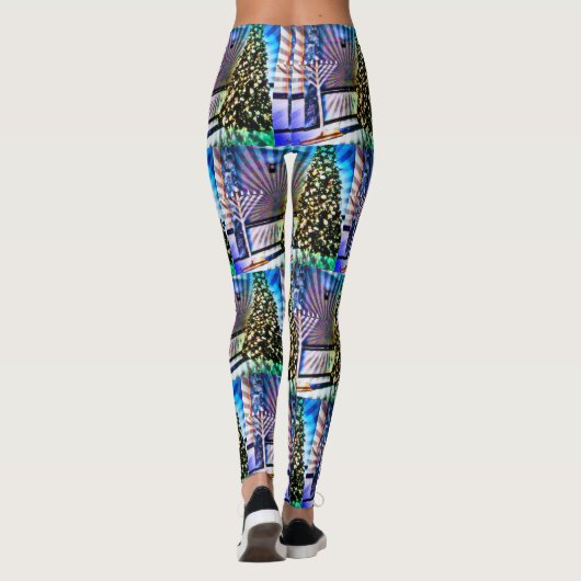 Pop Art Feestdagen Leggings (Achterkant)