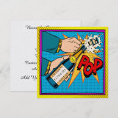 Pop Art Feestviering Uitnodiging (Voorkant / Achterkant)