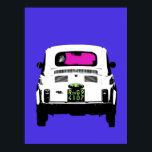 Pop Art Fiat 500, cinquecento, Rome, Italië Poster<br><div class="desc">Een foto van een Fiat 500,  cinquecento,  die ik vorig jaar in Rome neerschoot,  een klassiek pop afbeelding van een grote vintage,  retro,  auto.</div>