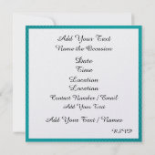 Pop Art Fifties Fun Uitnodiging (Achterkant)