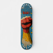 Pop Art Fist met Comic Burst - Bold Retro Vibe Persoonlijk Skateboard (Voorkant)
