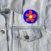 Pop Art Flower Ronde Button 5,7 Cm (In situ)
