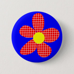 Pop Art Flower Ronde Button 5,7 Cm