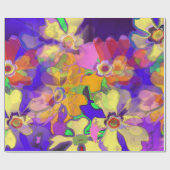 Pop Art Flowers Cadeaupapier (Vlak)