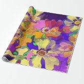 Pop Art Flowers Cadeaupapier (Uitgerold)