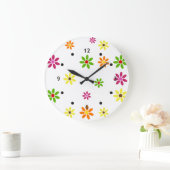 Pop Art Flowers naadloos patroon + uw ideeën Grote Klok (Huis)