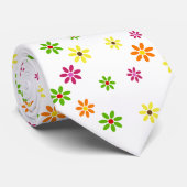 Pop Art Flowers naadloos patroon + uw ideeën Stropdas (Opgerold)