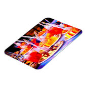 Pop Art Food maakt snacks forks kleurrijk Magneet (Linkerzijde)