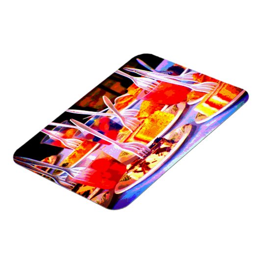 Pop Art Food maakt snacks forks kleurrijk Magneet (Linkerzijde)