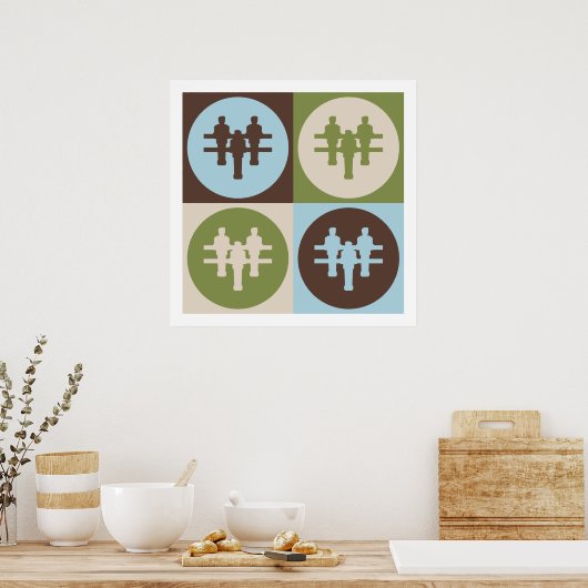 Pop Art Foosball Poster (Keuken)