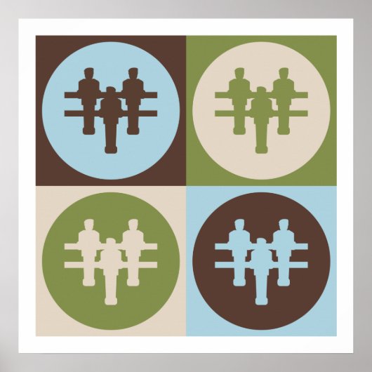 Pop Art Foosball Poster (Voorkant)