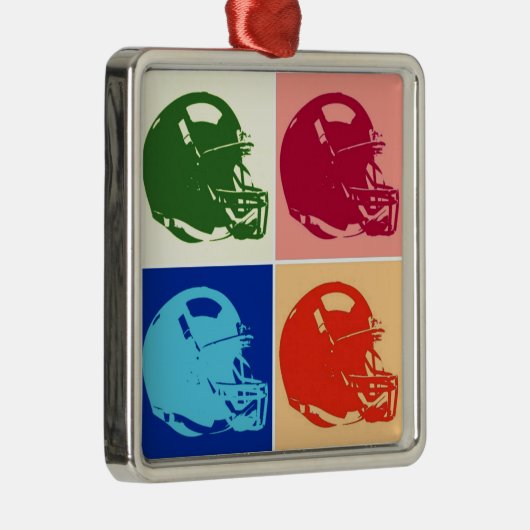 Pop Art Football Helm Keramisch Ornament (Rechts)