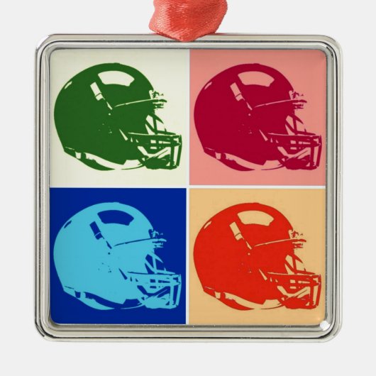 Pop Art Football Helm Keramisch Ornament (Voorkant)