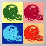 Pop art Football Helm Poster<br><div class="desc">American Sport Games Digital Artworks - Pop Art Style Football Helmet</div>