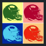 Pop art Football Helm Poster<br><div class="desc">American Sport Games Digital Artworks - Pop Art Style Football Helmet</div>
