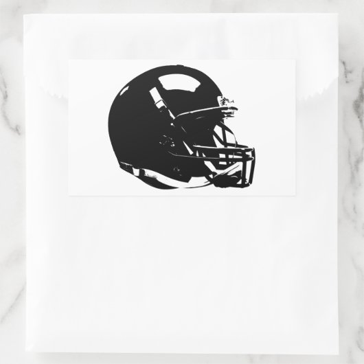 Pop Art Football Helm Rechthoek Sticker (Tas)
