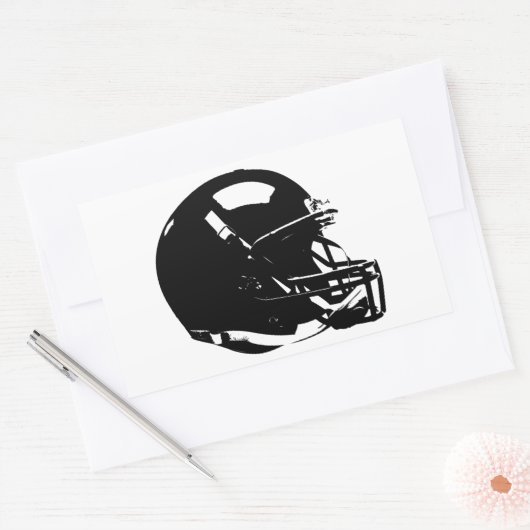 Pop Art Football Helm Rechthoek Sticker (Envelop)