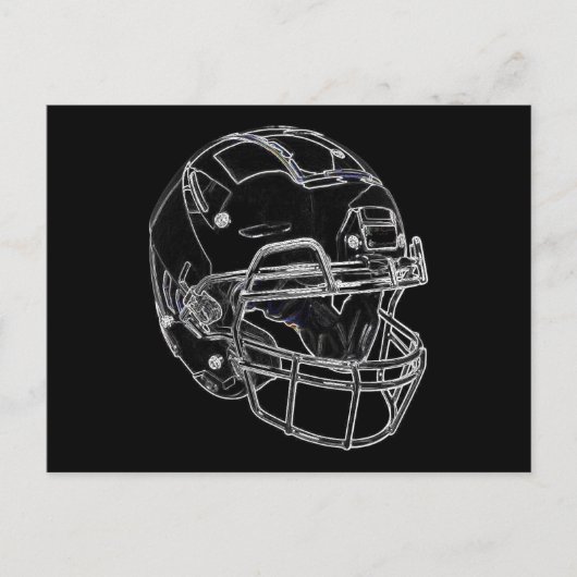 Pop Art Football Helmet Briefkaart (Voorkant)