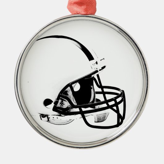 Pop Art Football Helmet Metalen Ornament (Voorkant)