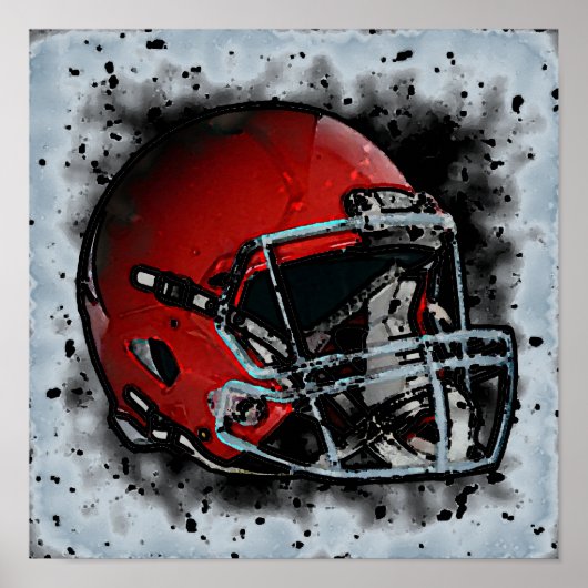 Pop Art Football Helmet Poster (Voorkant)