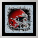 Pop Art Football Helmet Poster<br><div class="desc">American Sport Games Digital Artworks - Pop Art Style Football Helmet</div>