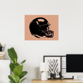 Pop Art Football Helmet Poster (Thuiskantoor)