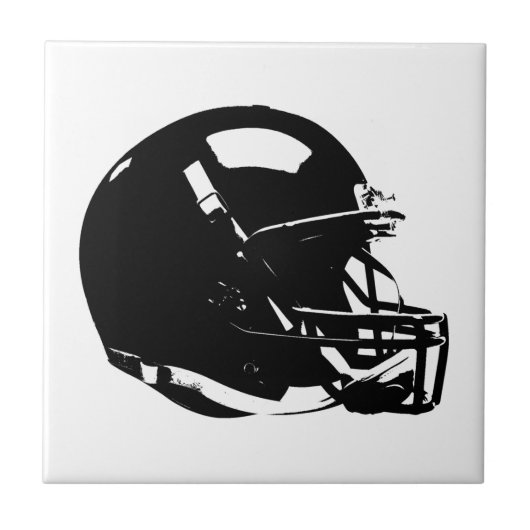 Pop Art Footballs helm keramische Tegel Tegeltje (Voorkant)