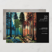 Pop Art Forest Save The Date (Voorkant / Achterkant)