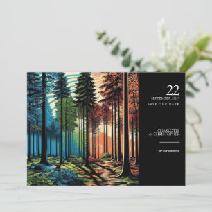 Pop Art Forest Save The Date