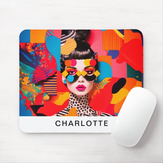 Pop Art Fotocollage Muismat (Met muis)