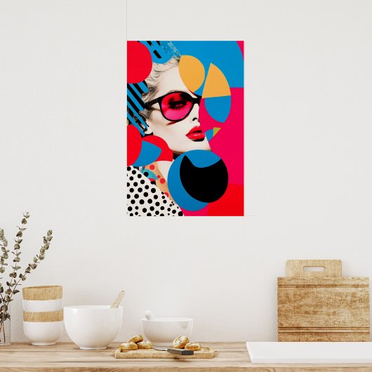 Pop Art Fotocollage Poster (Keuken)