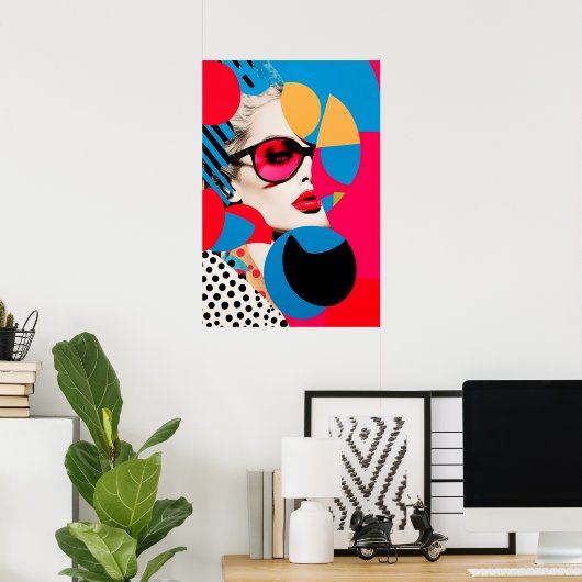 Pop Art Fotocollage Poster (Thuiskantoor)