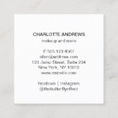 Pop Art Fotocollage Trendy Modern Vierkante Visitekaartje (Achterkant)