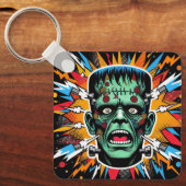 "Pop Art Frankenstein Keychain" Aluminum Keychain (Voorkant)