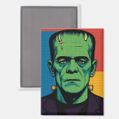 Pop Art Frankenstein Koelkastmagneet Magneet (Voorkant / Achterkant)