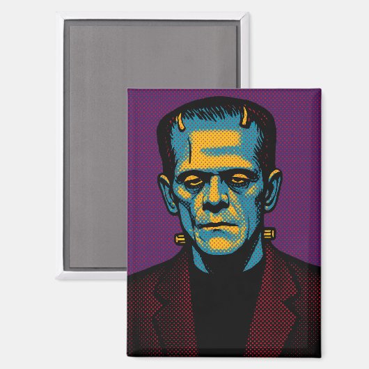 Pop Art Frankenstein Magnet (Voorkant / Achterkant)
