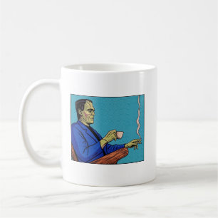 Pop Art Frankenstein Monster Drinkend Thee Halfton Koffiemok