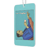 Pop Art Frankenstein Monster Drinking Tea Halftone Luchtverfrisser (Links)