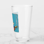 Pop Art Frankenstein Monster Drinkt Thee Halftone Glas (Links)