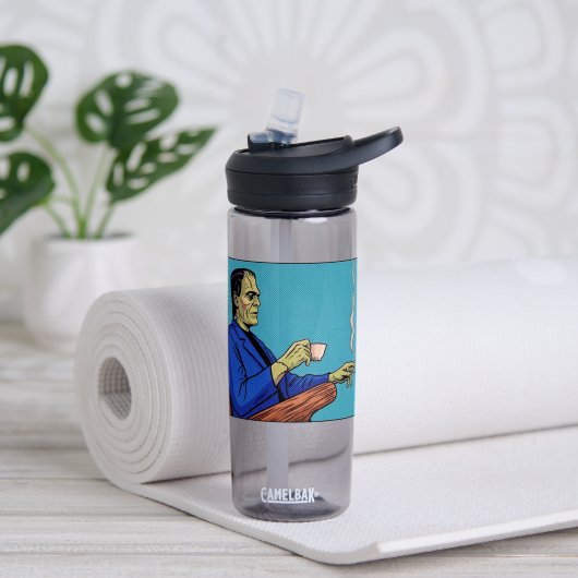 Pop Art Frankenstein Monster Drinkt Thee Halftone Waterfles (Yoga (Gedraaid) )